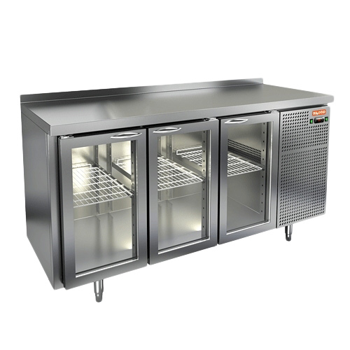Холодильный стол HICOLD GNG 111 BR2 HT, бок, 3 двери (+2...+10°С)